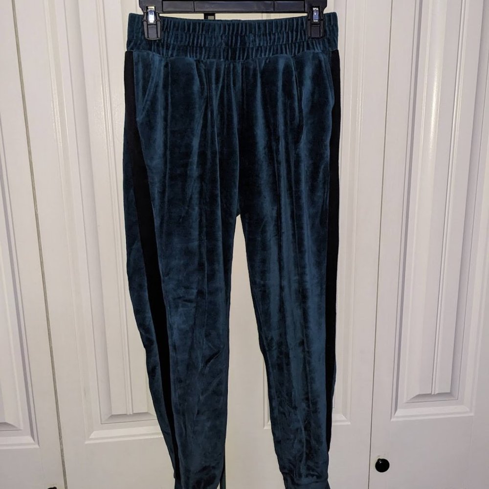 BCG Teal Velour Jogger Athletic Sweatpants Womens M